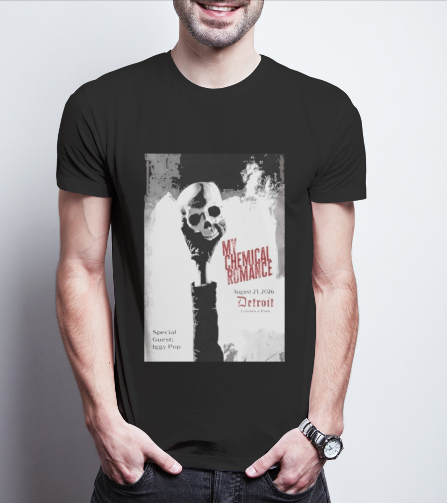 My Chemical Romance Iggy Pop August 21 2026 Comerica Park Detroit T-Shirt