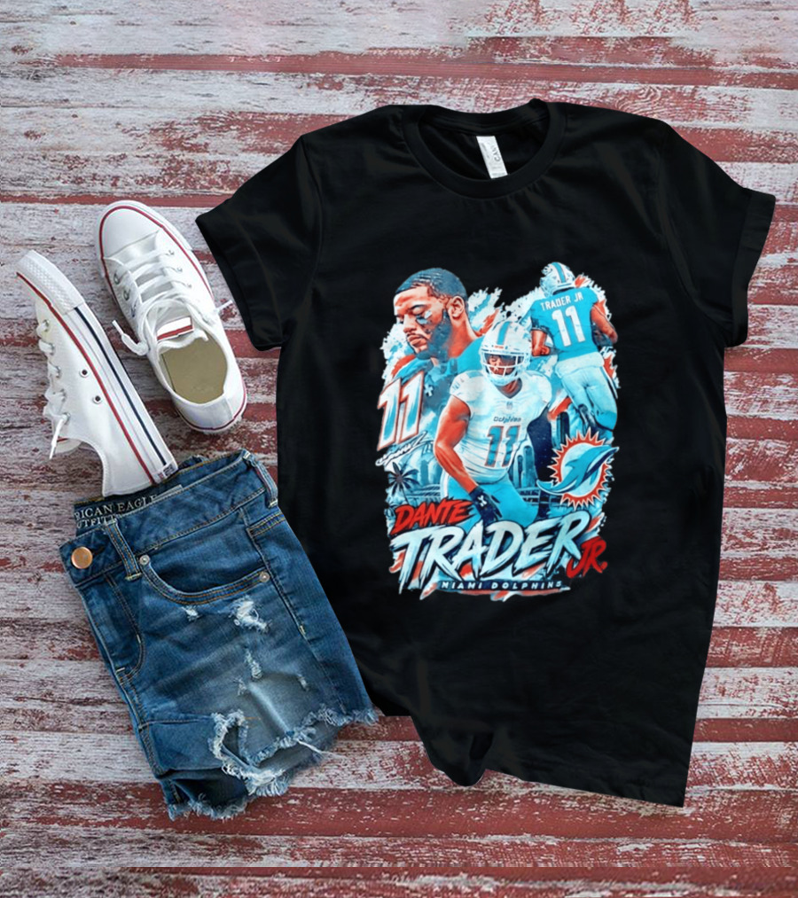 Dante Trader Jr 11 Miami Dolphins Football Player T-Shirt