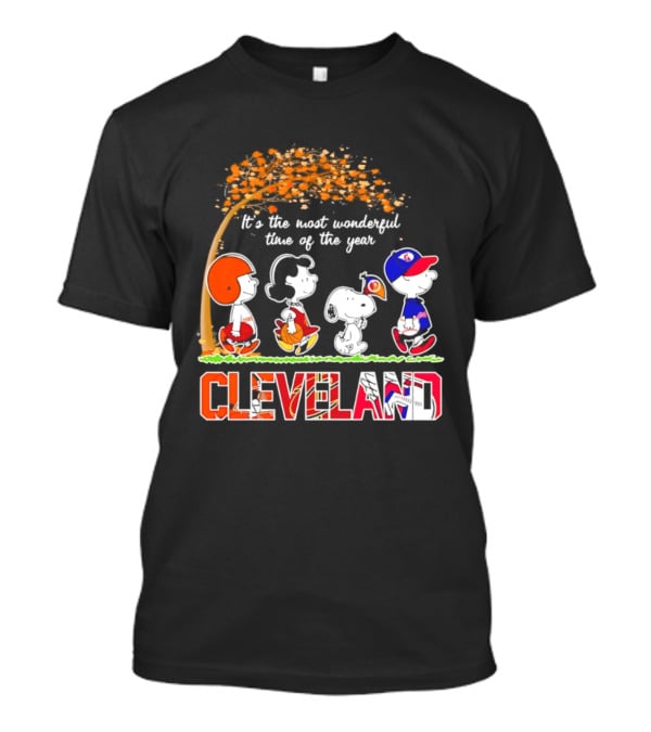 Peanuts Cleveland Sports Most Wonderful Time Of The Year T-Shirt