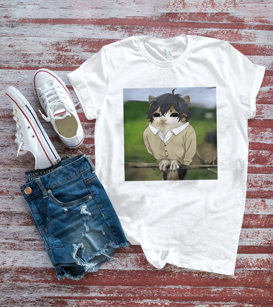 Horimeowls Miyamura Cat Owl Meme Anime Hybrid T-Shirt