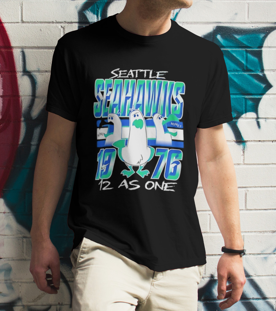 Seattle Seahawks 1976 Seagulls Mine 12 As One T-Shirt