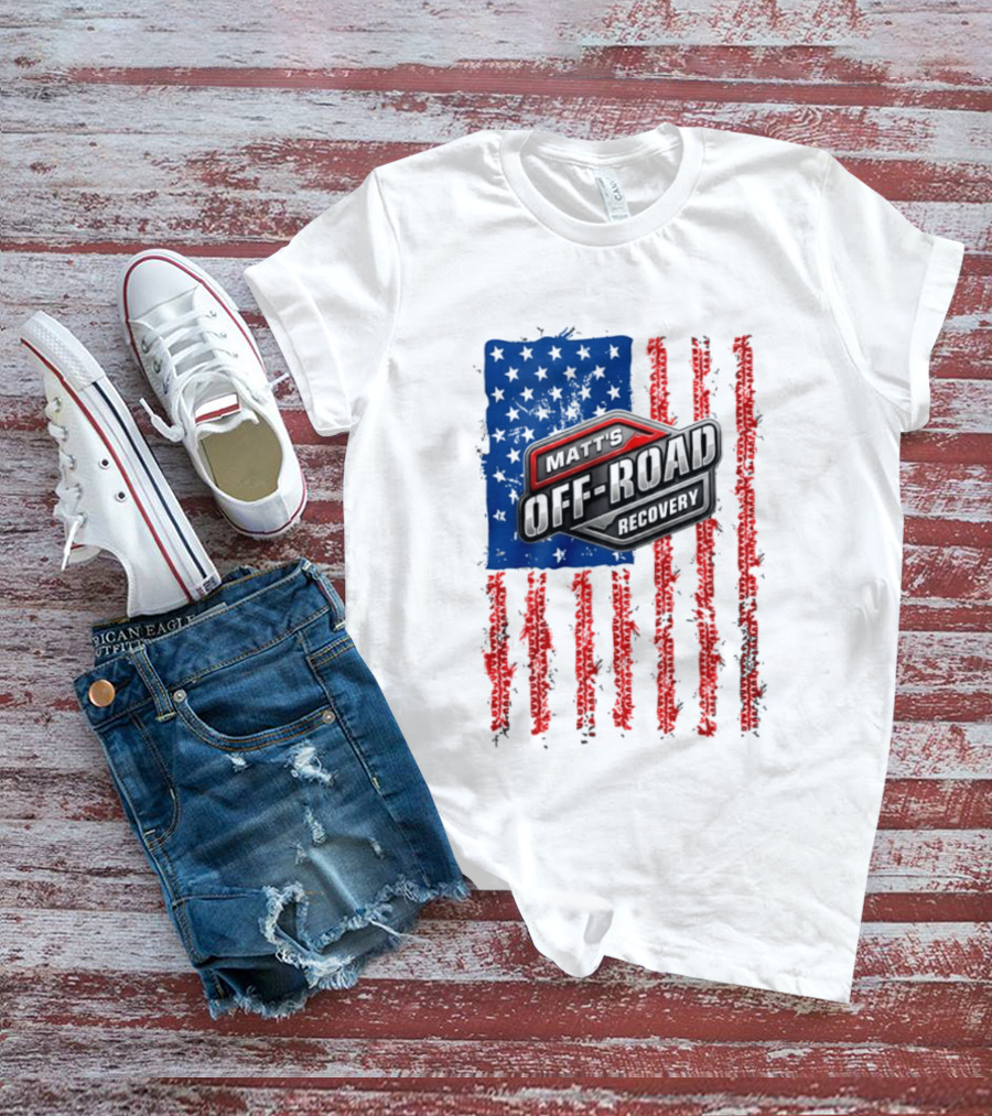 Matt's Off Road Recovery Patriotic Stars And Stripes T-Shirt