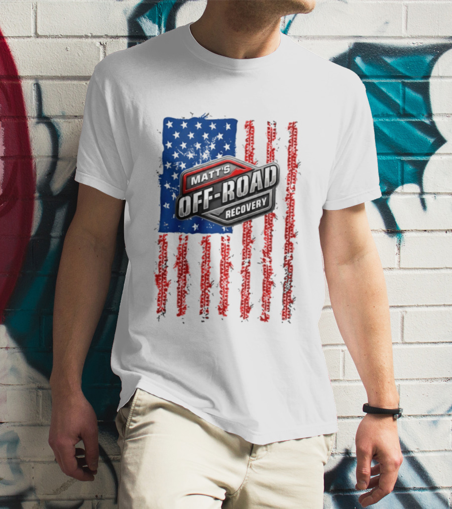Matt's Off Road Recovery Patriotic Stars And Stripes T-Shirt