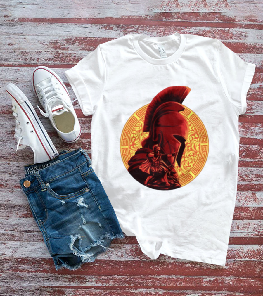 The Odyssey Spartan Warrior Archer Greek Helmet Mythology Heroic T-Shirt