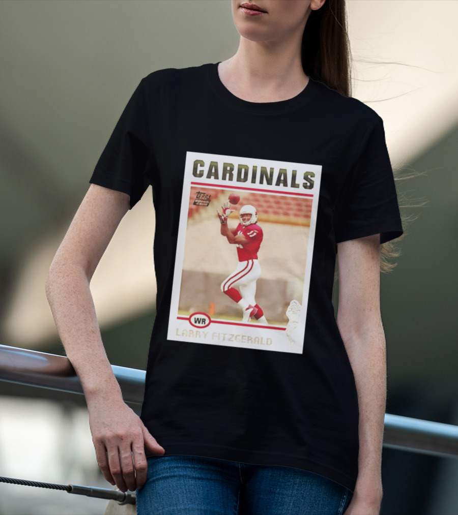 CARDINALS Larry Fitzgerald WR Topps Rookie Card T-Shirt