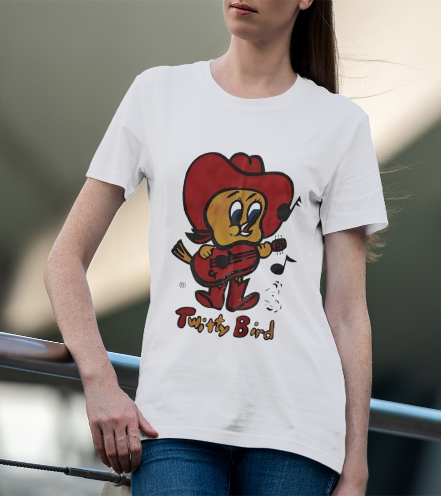 Twitty Bird Cowboy Musician Playing Guitar T-Shirt