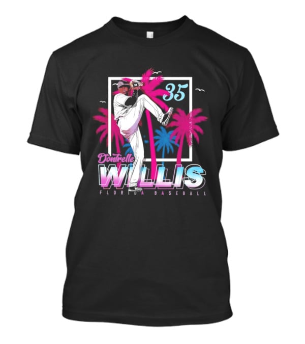 Dontrelle Willis 35 Florida Baseball Palm Trees T-Shirt