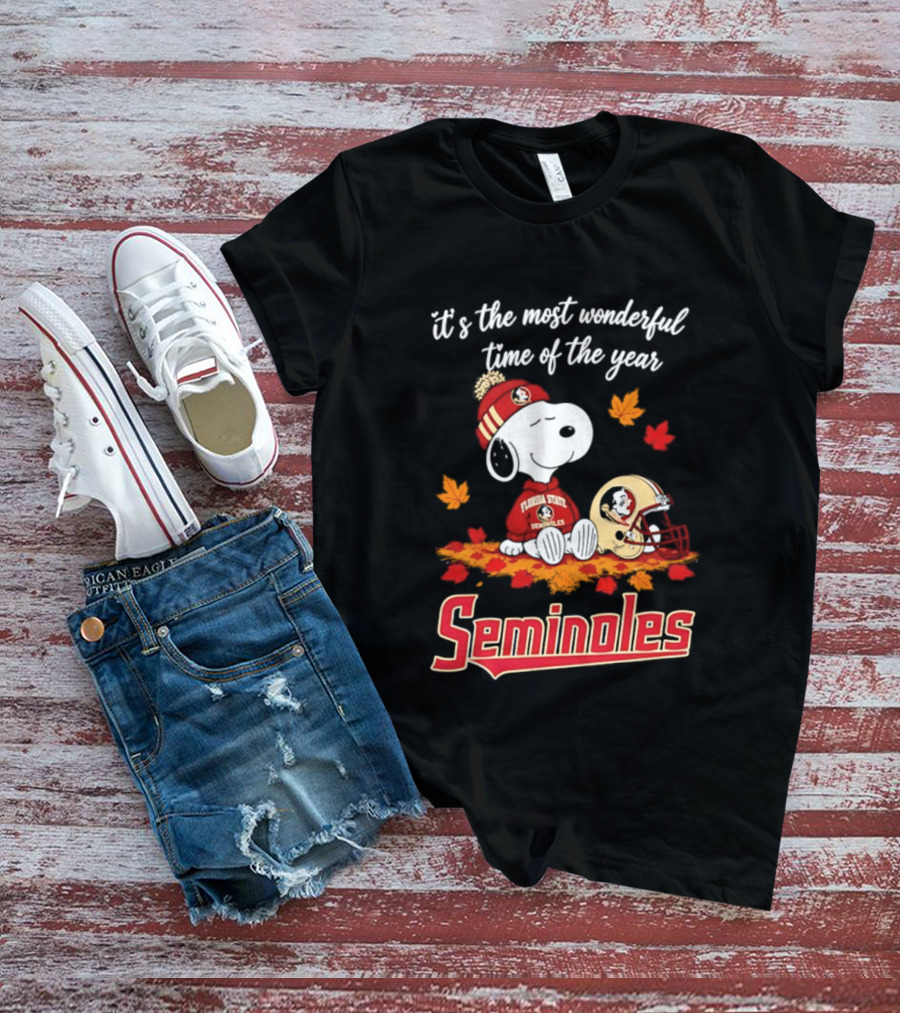 It's The Most Wonderful Time Of The Year Snoopy Florida State Seminoles T-Shirt