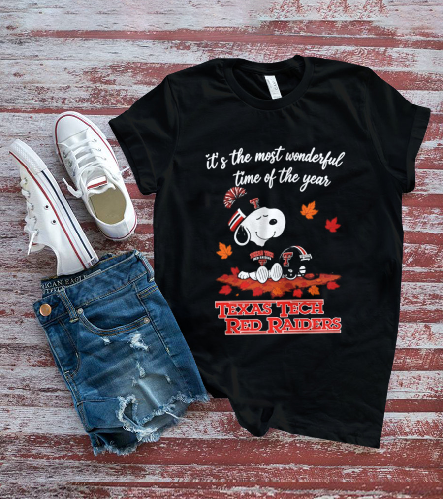 It's The Most Wonderful Time Of The Year Snoopy Texas Tech Red Raiders 2026 Halloween T-Shirt