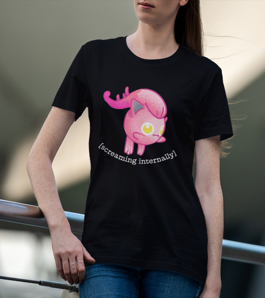 Jigglypuff Screaming Internally Pokemon Cute Expression T-Shirt