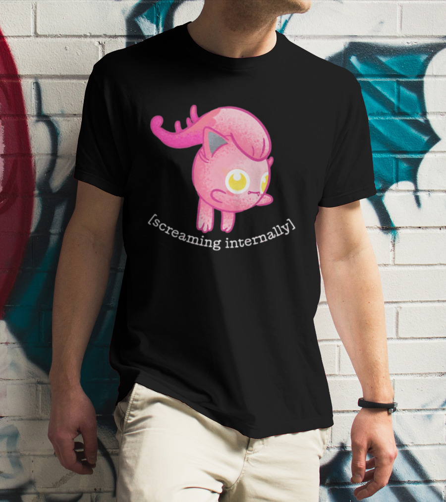 Jigglypuff Screaming Internally Pokemon Cute Expression T-Shirt