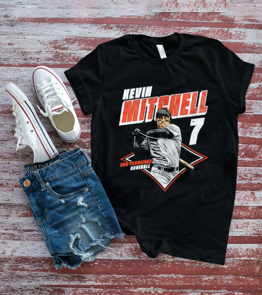Kevin Mitchell 7 San Francisco Giants Baseball Diamond T-Shirt