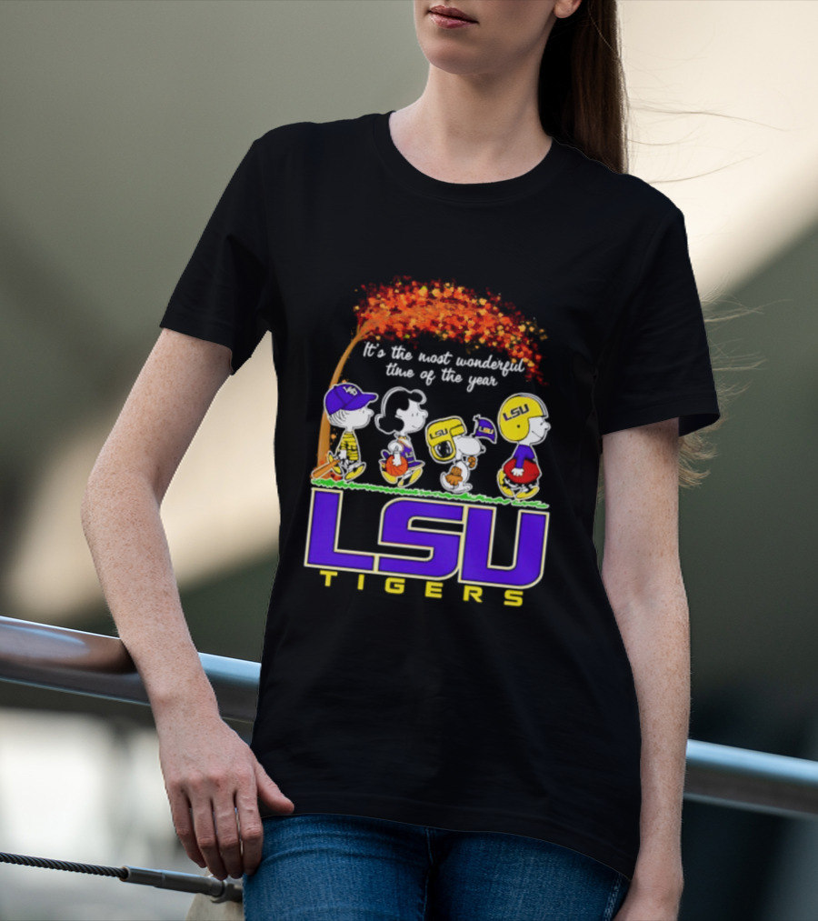 LSU Tigers Peanuts It's The Most Wonderful Time Of The Year Halloween 2026 T-Shirt
