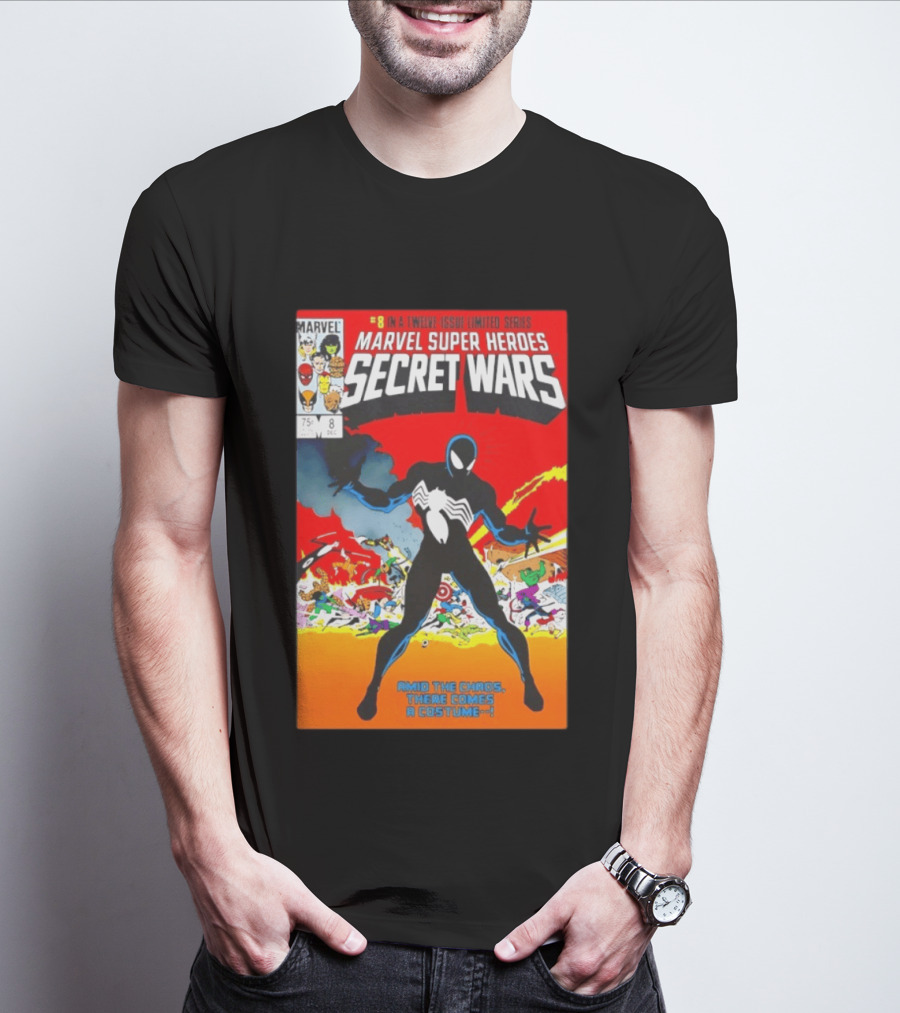 Marvel Super Heroes Secret Wars Number 8 Black Costume Amid The Chaos There Comes A Costume T-Shirt