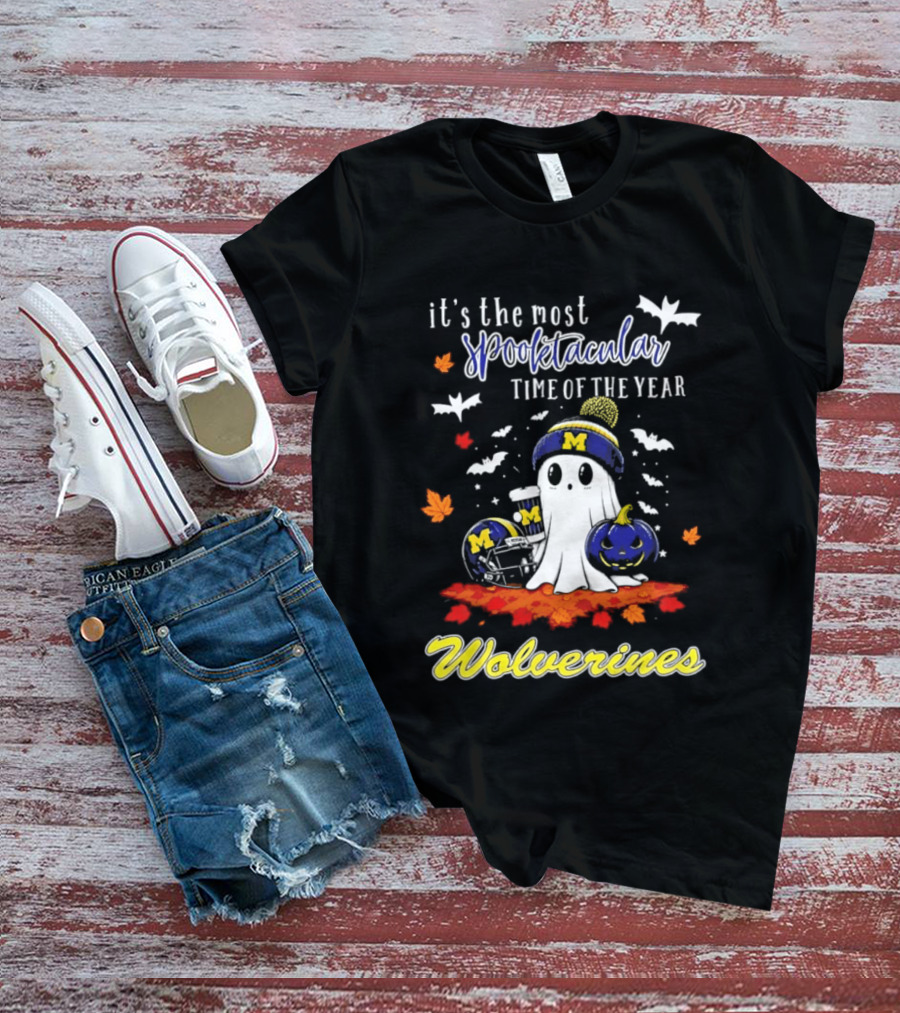Michigan Wolverines Spooktacular Halloween Ghost Fest 2026 It's The Most Wonderful Time Of The Year T-Shirt