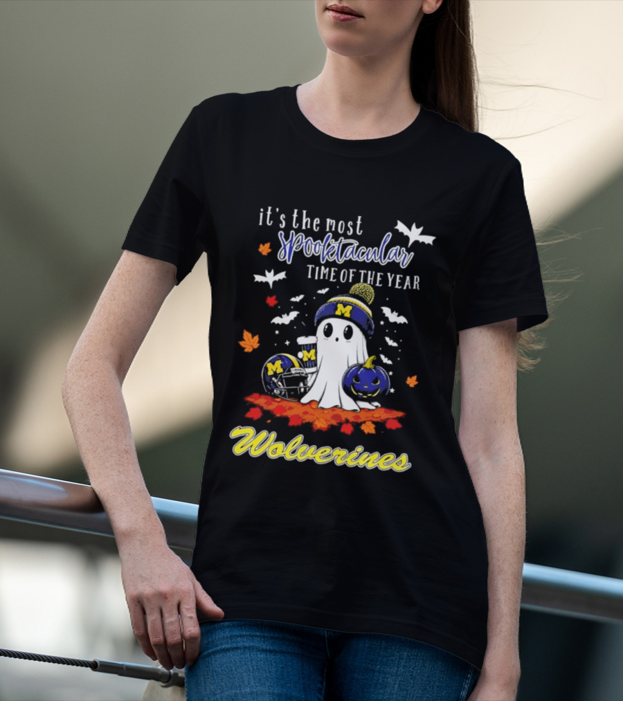 Michigan Wolverines Spooktacular Halloween Ghost Fest 2026 It's The Most Wonderful Time Of The Year T-Shirt