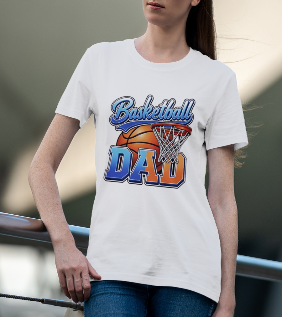 Basketball Dad Father Hoops Sports Fan Basketball Gift Dad T-Shirt