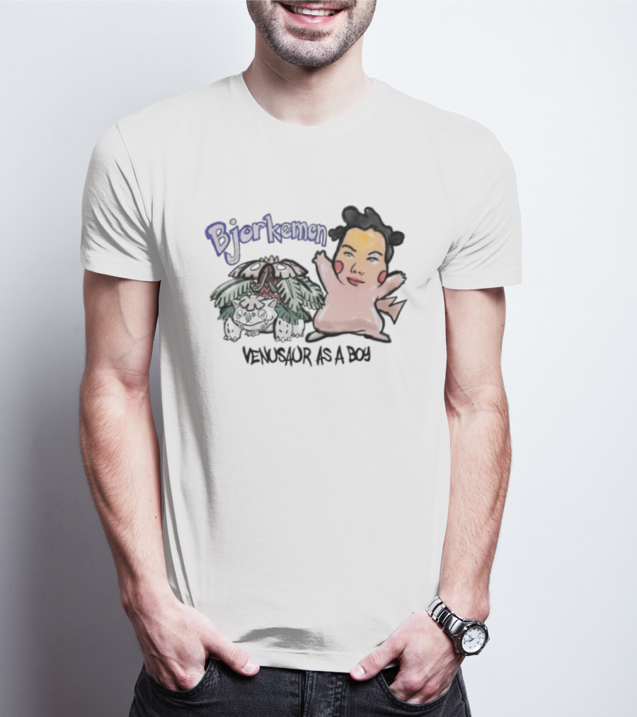 Bjorkemon Venusaur As A Boy Bootleg Bjork Pokemon T-Shirt