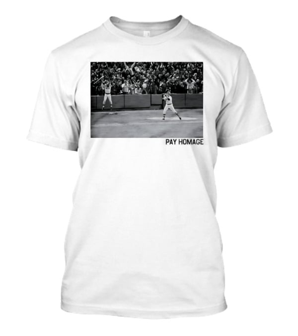 Carlton Fisk Boston Red Sox Baseball Pay Homage Moment Iconic Celebration T-Shirt