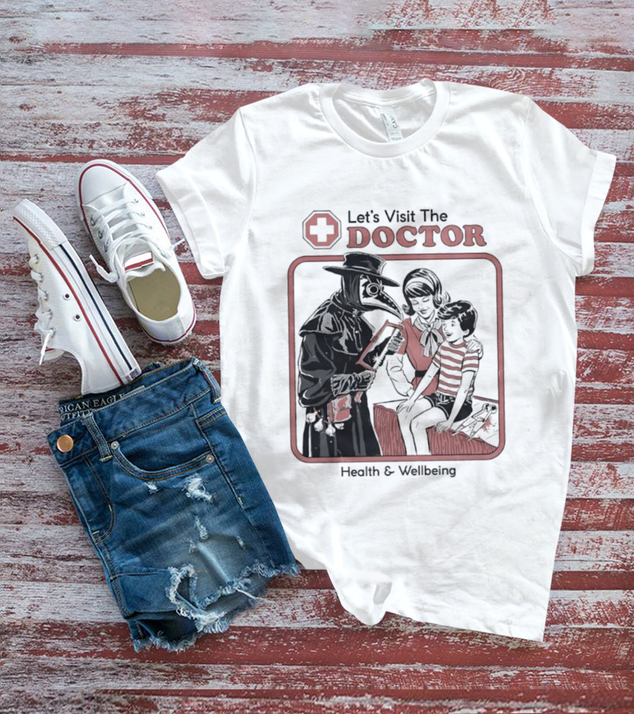 Let's Visit The Doctor Health And Wellbeing Vintage Medical Scene T-Shirt