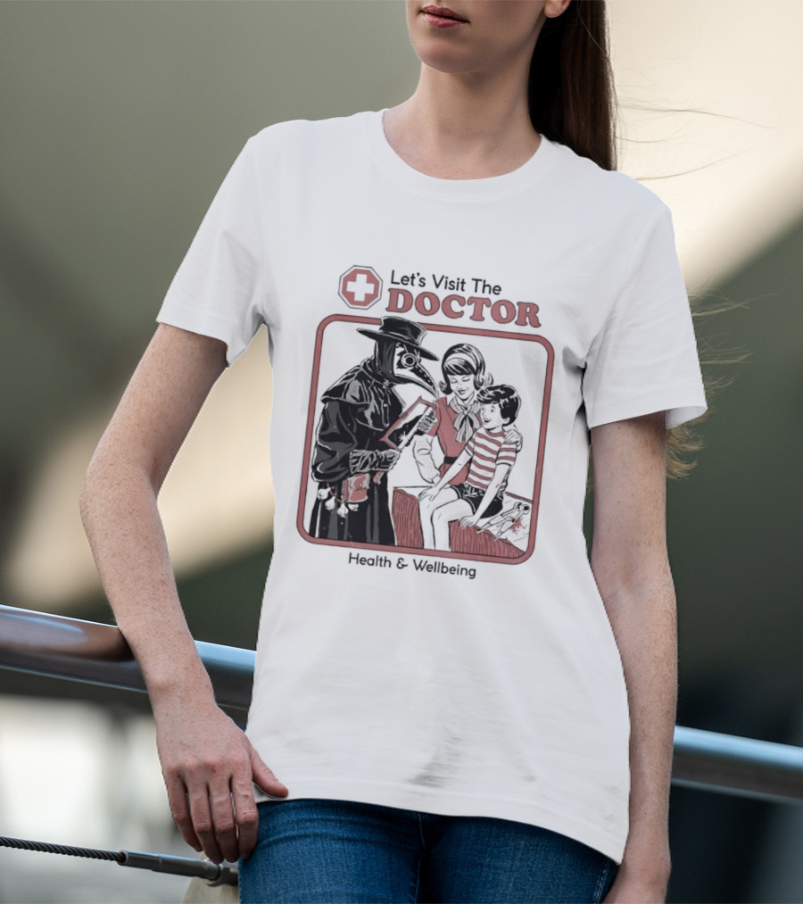 Let's Visit The Doctor Health And Wellbeing Vintage Medical Scene T-Shirt