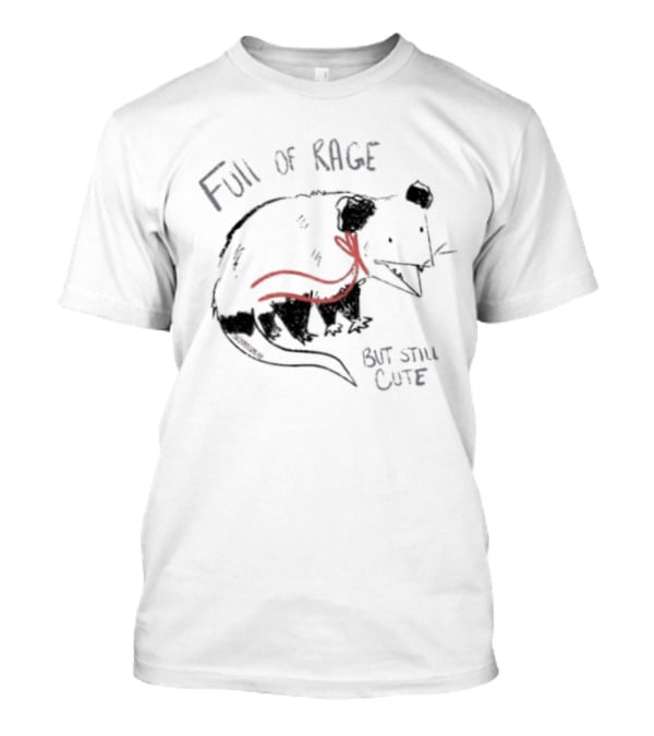 Full Of Rage But Still Cute Opossum With Red Scarf T-Shirt