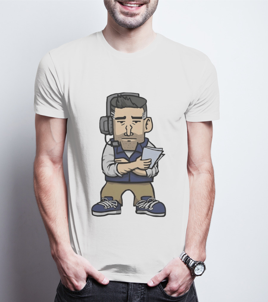 New England Patriots Mini Vrabel Mike Vrabel Football Coach Caricature T-Shirt