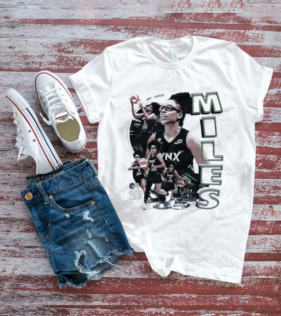 WNBA Olivia Miles Minnesota Lynx 2026 Basketball Collage T-Shirt