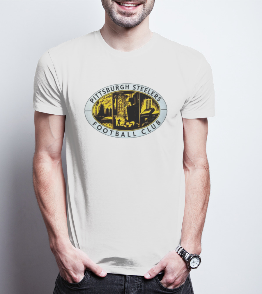 Pittsburgh Steelers Football Club Urban Skyline Distressed T-Shirt