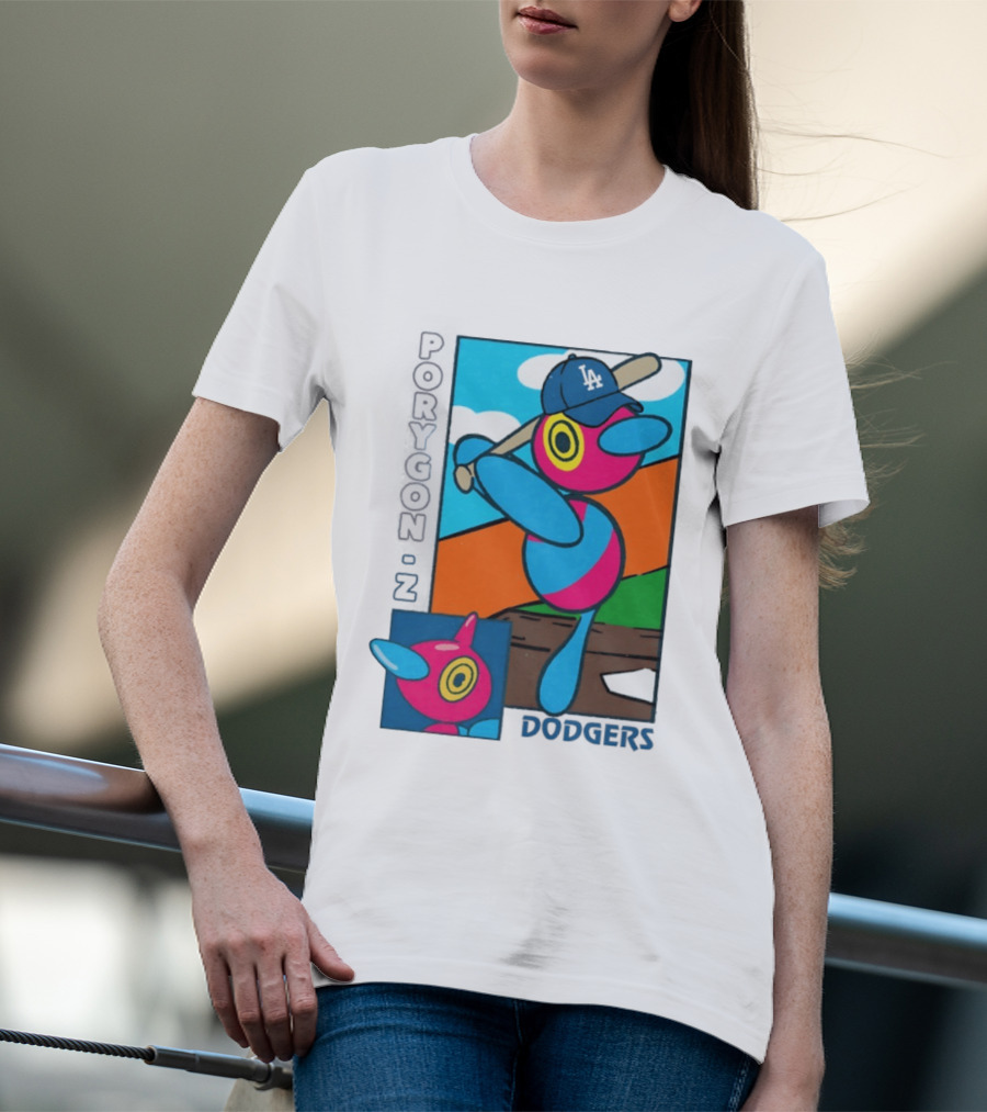 Porygon Z Los Angeles Dodgers Baseball Pokémon T-Shirt