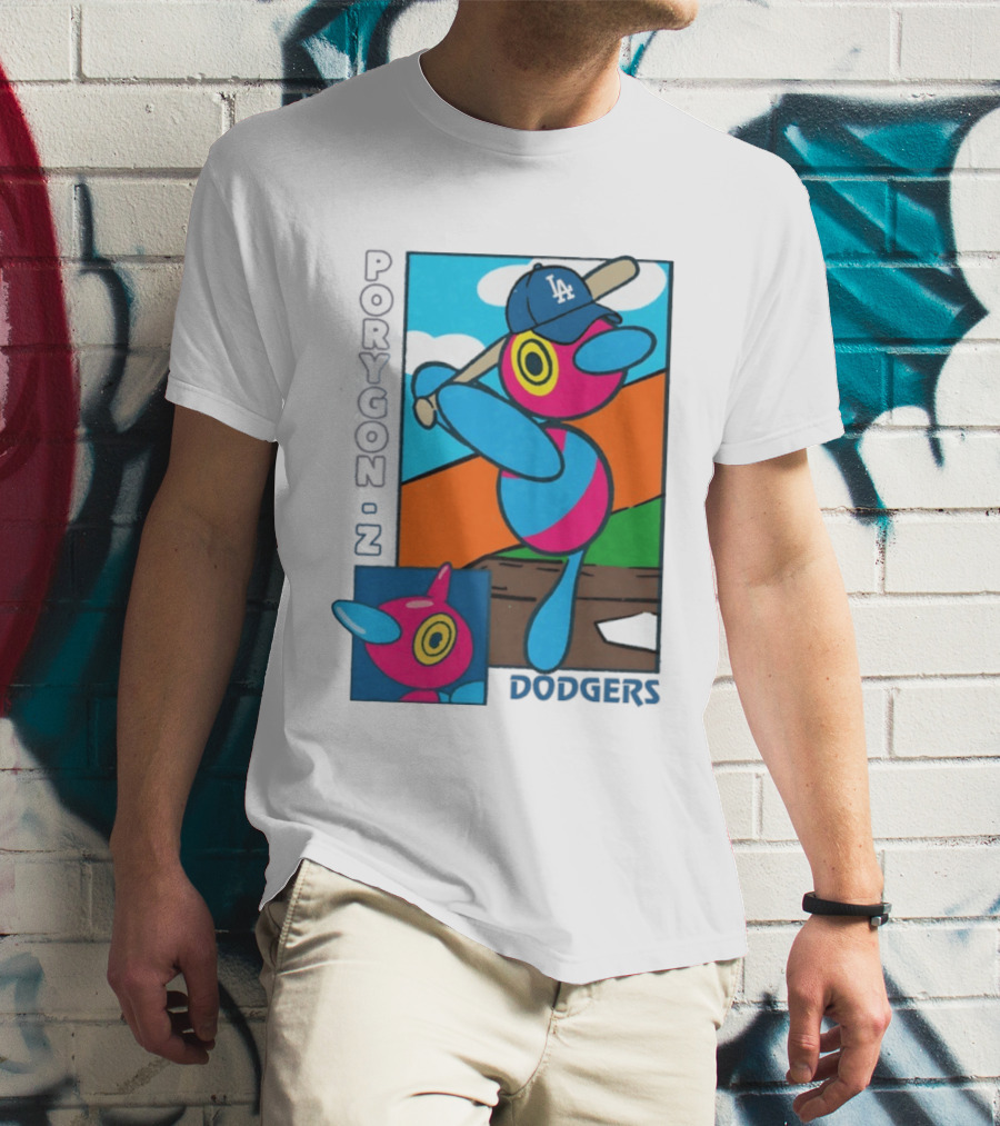 Porygon Z Los Angeles Dodgers Baseball Pokémon T-Shirt