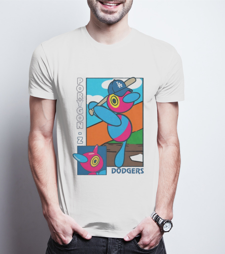 Porygon Z Los Angeles Dodgers Baseball Pokémon T-Shirt