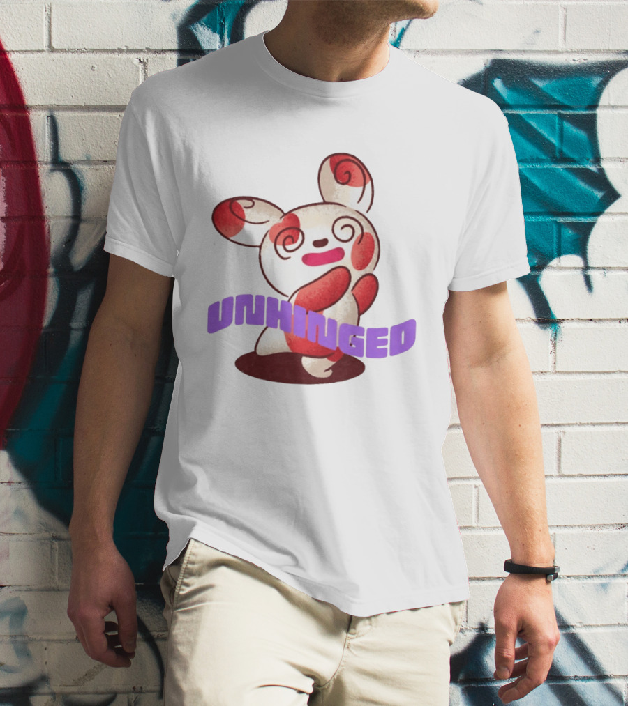 Spinda Unhinged Bunny Rabbit Cartoon Spiral Eyes T-Shirt
