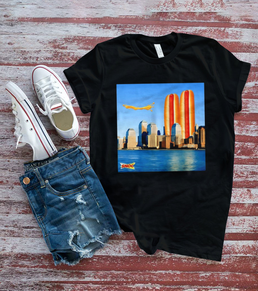 Snoc Hot Dog Twin Towers New York City 911 Event T-Shirt