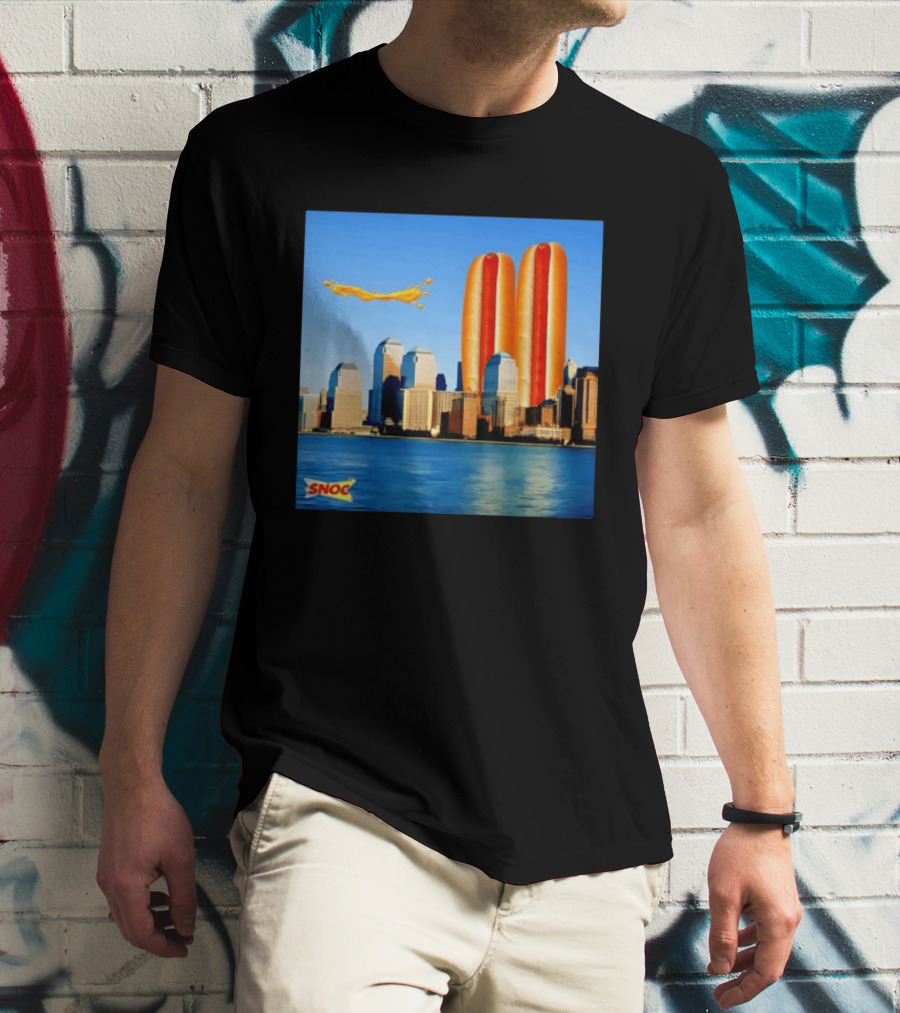 Snoc Hot Dog Twin Towers New York City 911 Event T-Shirt