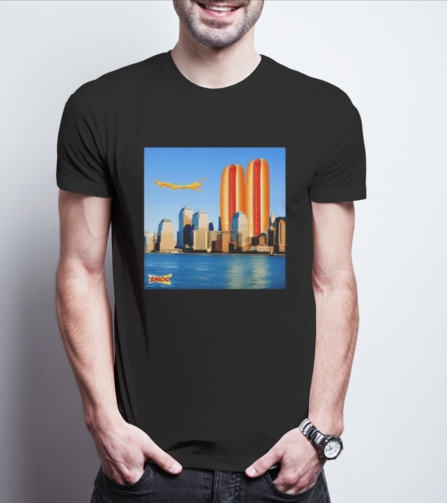 Snoc Hot Dog Twin Towers New York City 911 Event T-Shirt
