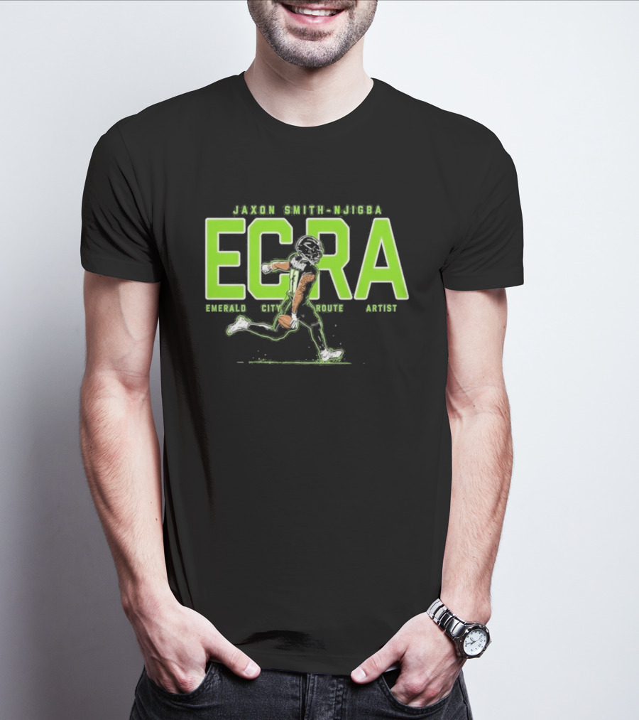 Jaxon Smith Njigba ECRA Emerald City Route Artist T-Shirt