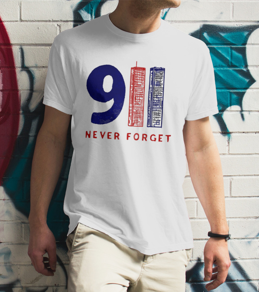 9/11 Never Forget Twin Towers American Patriotism T-Shirt