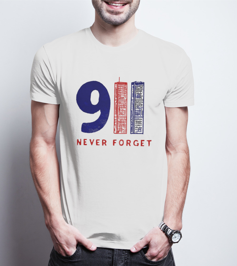 9/11 Never Forget Twin Towers American Patriotism T-Shirt