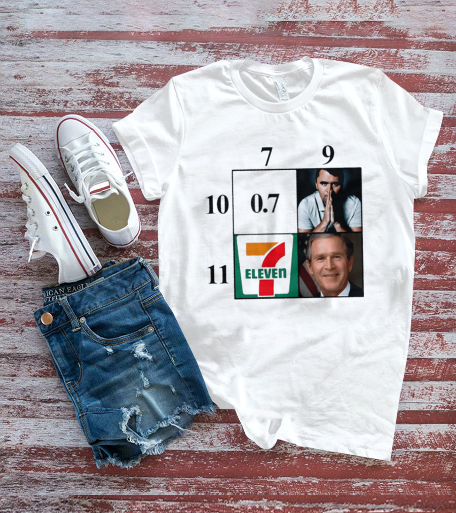 7 Eleven 07 George W. Bush Charlie Kirk Punnett Square 9 10 11 T-Shirt