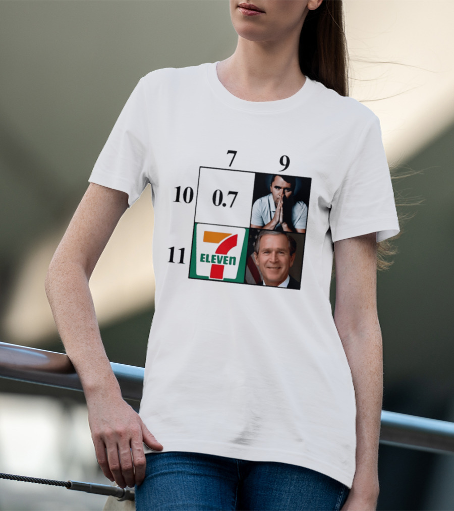 7 Eleven 07 George W. Bush Charlie Kirk Punnett Square 9 10 11 T-Shirt