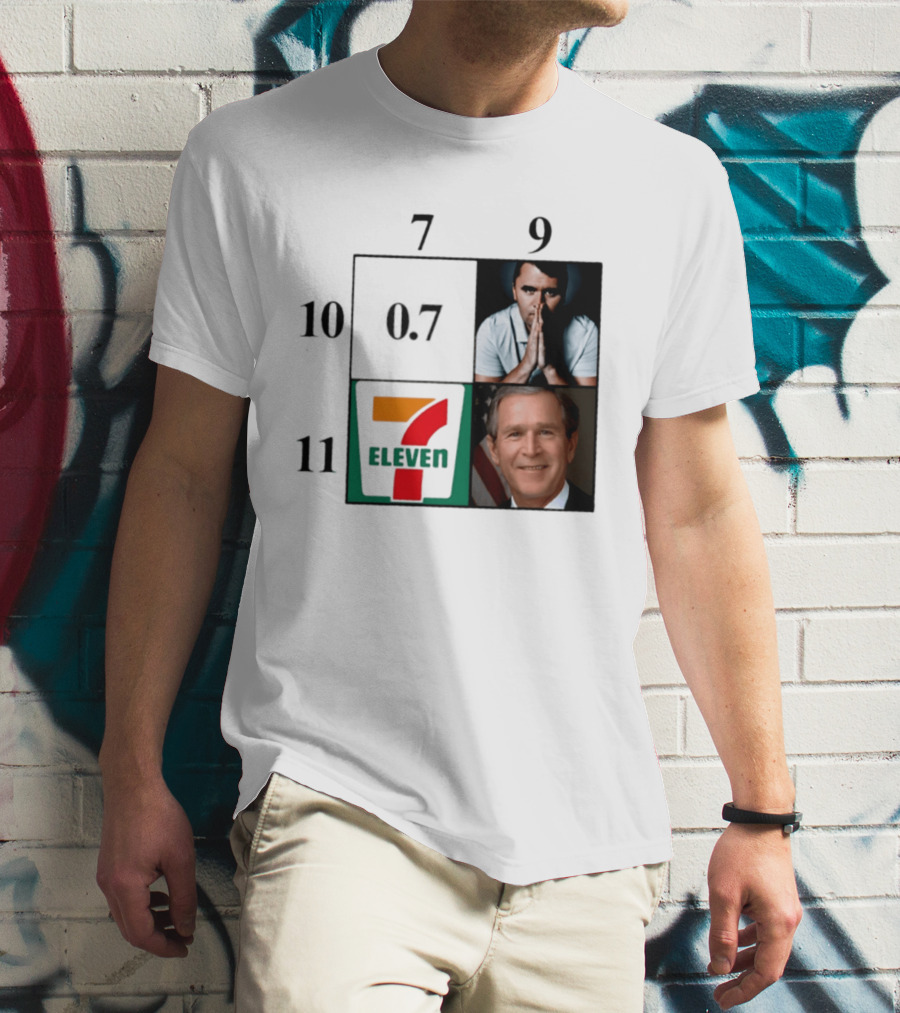 7 Eleven 07 George W. Bush Charlie Kirk Punnett Square 9 10 11 T-Shirt