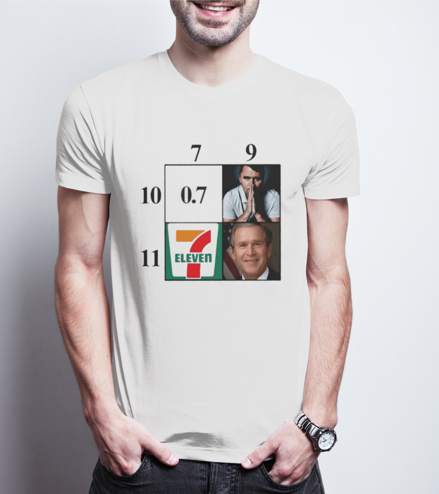 7 Eleven 07 George W. Bush Charlie Kirk Punnett Square 9 10 11 T-Shirt