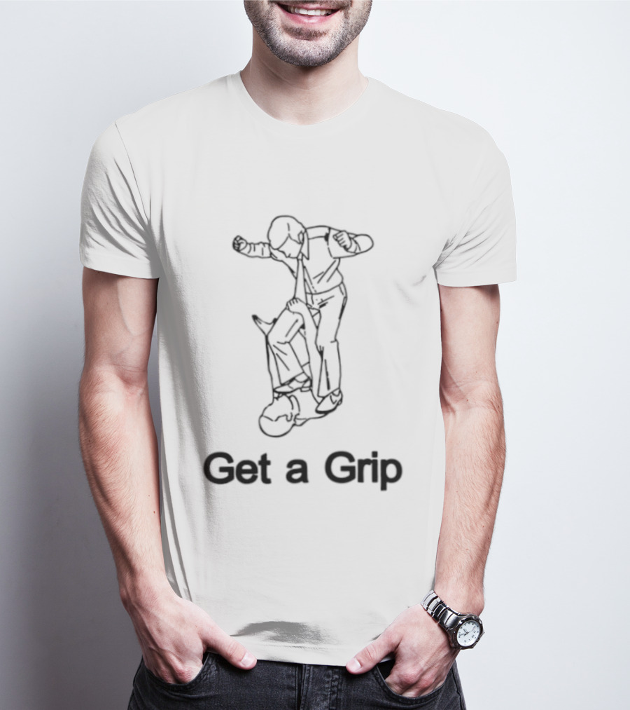 Get A Grip Wrestling Grappling Move Sketch T-Shirt