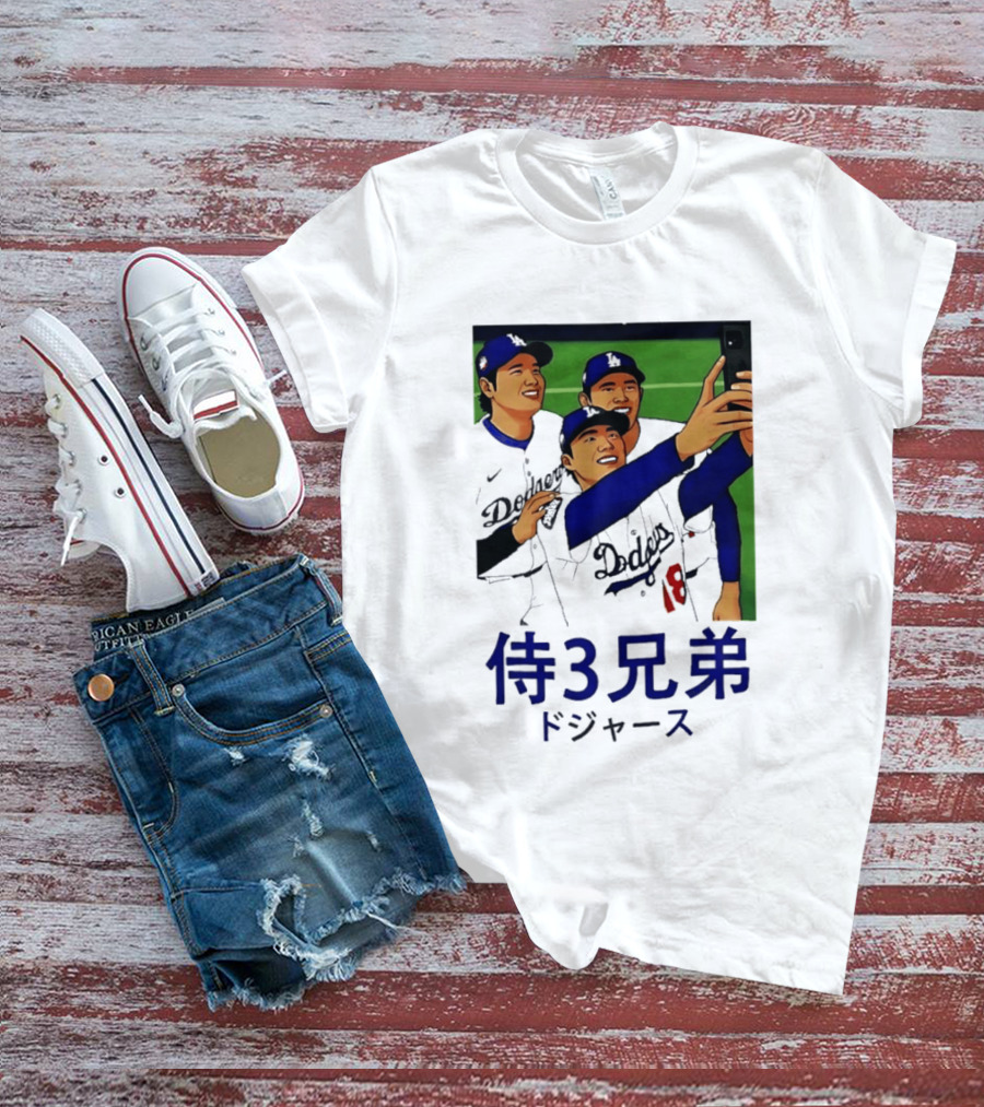 Ohtani Yamamoto Sasaki Dodgers Samurai 3 Brothers T-Shirt