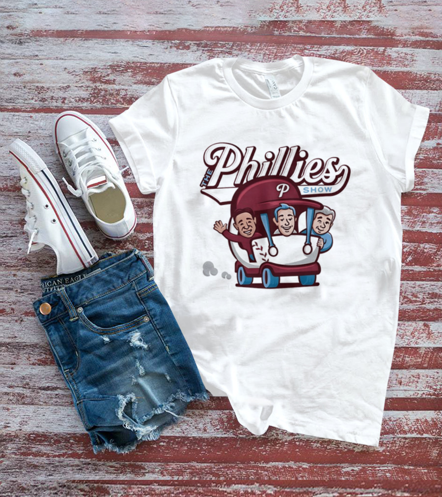 Philadelphia Phillies The Phillies Show Vintage Cartoon Golf Cart T-Shirt
