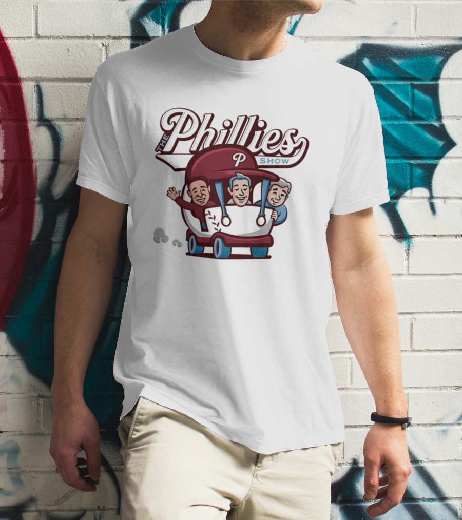 Philadelphia Phillies The Phillies Show Vintage Cartoon Golf Cart T-Shirt