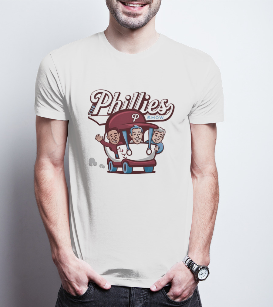 Philadelphia Phillies The Phillies Show Vintage Cartoon Golf Cart T-Shirt
