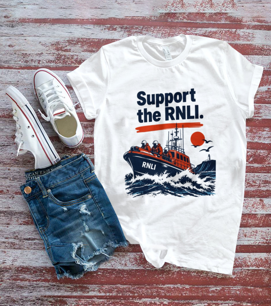 Support The RNLI Lifeboat Rescue At Sea T-Shirt