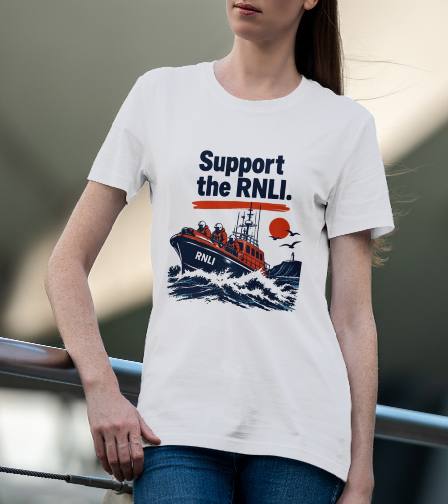 Support The RNLI Lifeboat Rescue At Sea T-Shirt